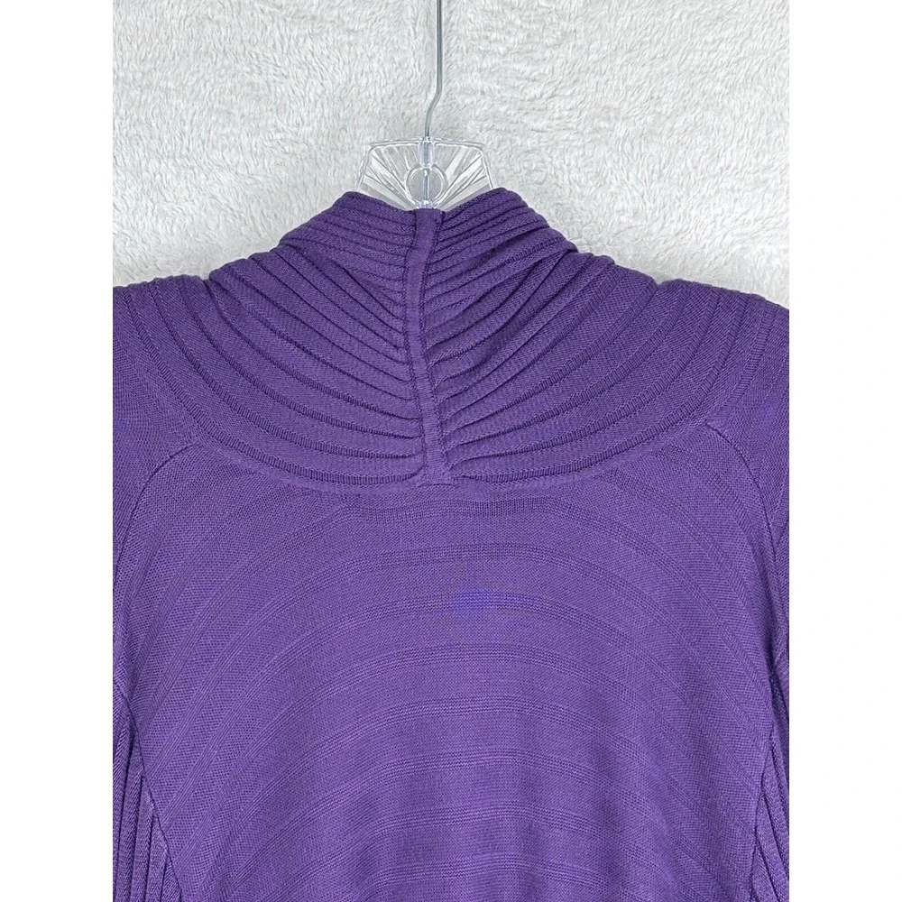Chadwick's Women's Rayon Cowl Neck Purple Sweater Long Sleeve Size‎ XL